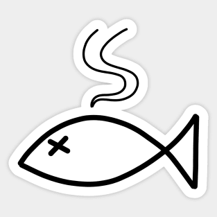 Bad Fish (black) Sticker